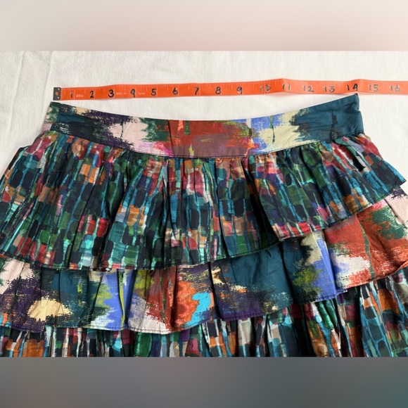 ALLISON NY Green and Blue Mini layered Bubble Skirt size M. - Picture 9 of 10